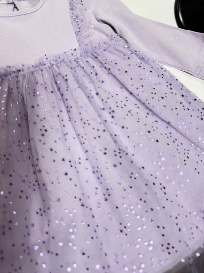 vestido manga larga color light purple