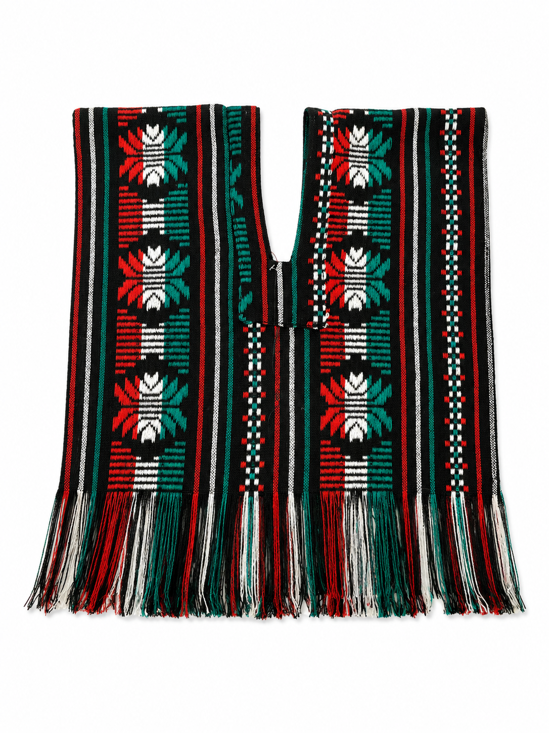 JORONGO DE TELA, VARIAS TEXTURAS.  NEGRO