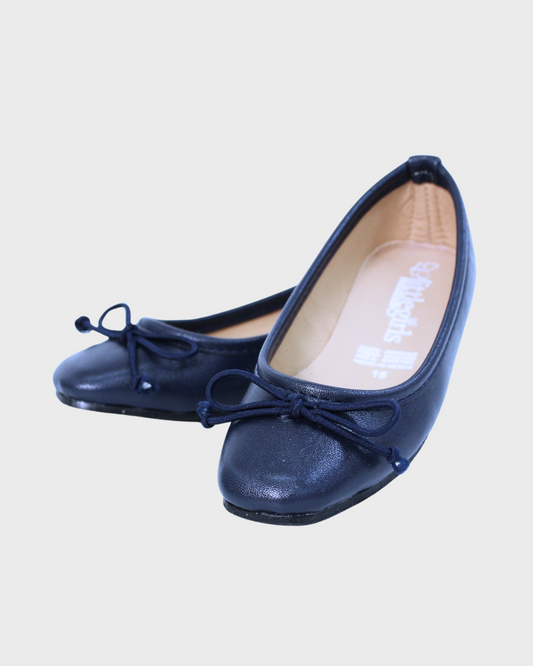 Zapato marino con punta cuadrada moño michelle