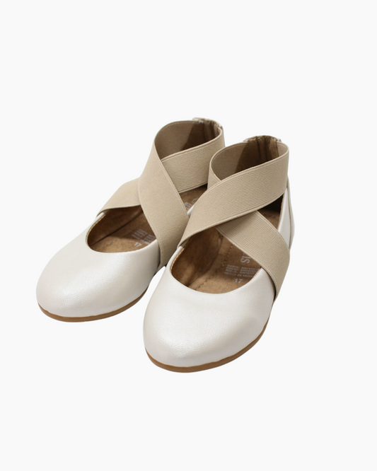 Zapato perla elástico cruzado