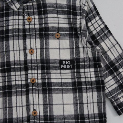 camisa manga larga, franela a cuadros con capucha