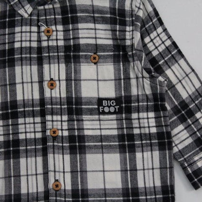 camisa manga larga, franela a cuadros con capucha