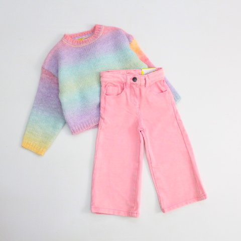 set jersey multicolor y pantalón tipo vaquero rosa