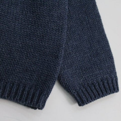 suéter azul marino, tejido, dinosaurio, para bebé