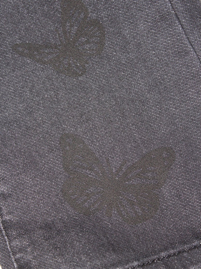 set falda blusa dobby con pantalón campanas black denim