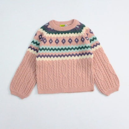 suéter a rayas para niña.