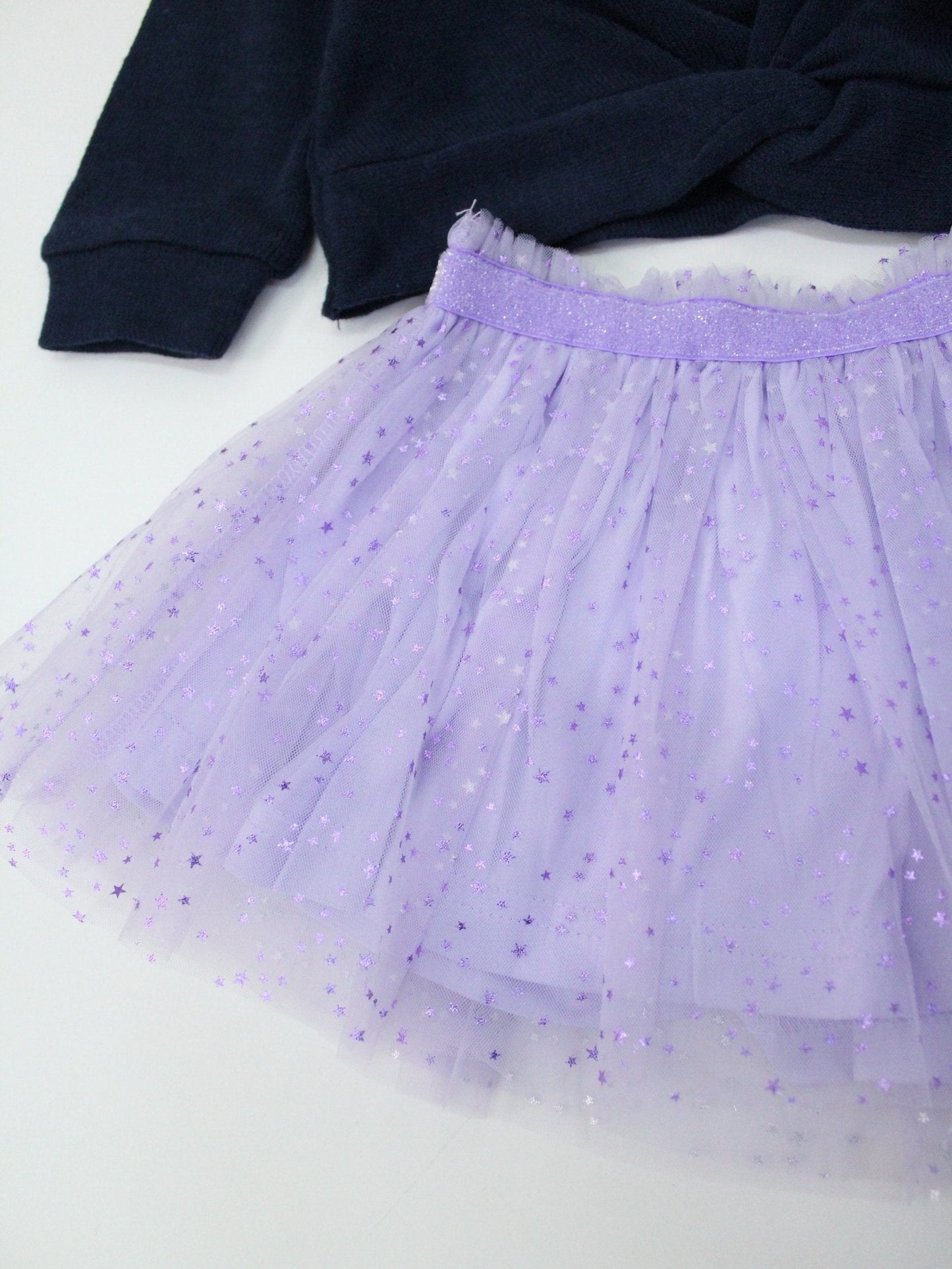 set falda plisada con sudadera color azul