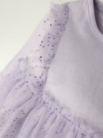 vestido manga larga color light purple