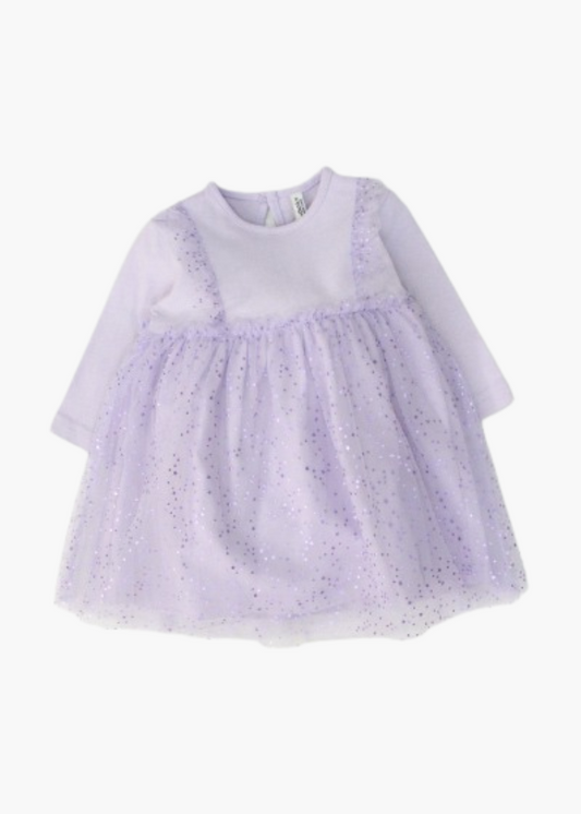 vestido manga larga color light purple