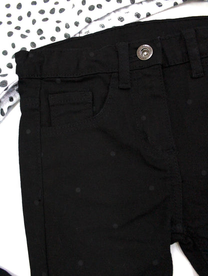 set camiseta con pantalón black denim, para niña