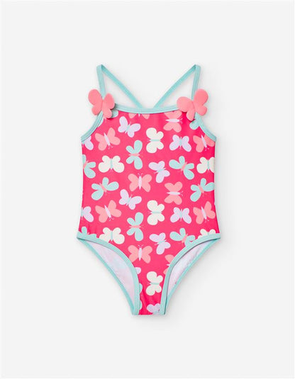 Bañador para niña, print mariposas