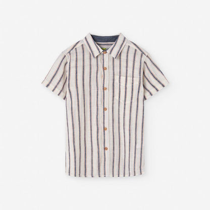 Set short y camisa a rayas para niño