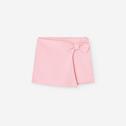 Set blusa blanca short rosa