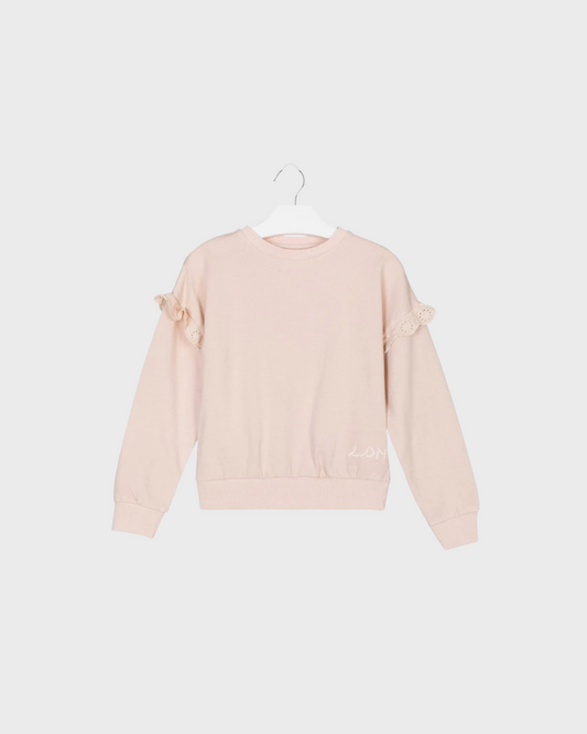 sudadera  flecos malva (uni cool)