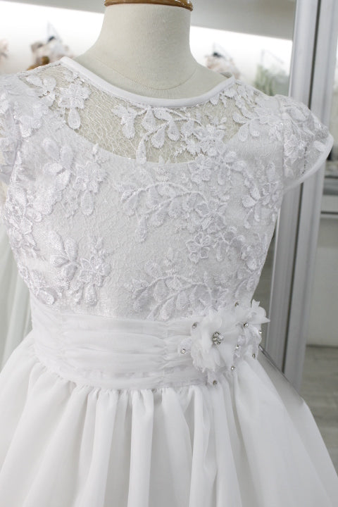 Vestido de comunión blanco talle bordado