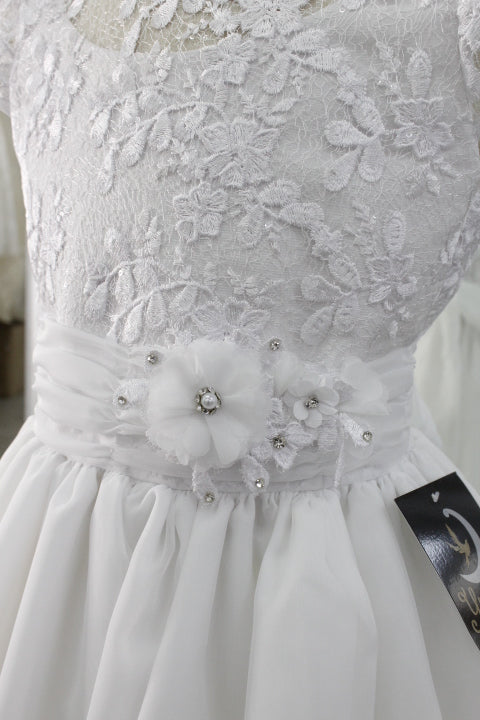 Vestido de comunión blanco talle bordado
