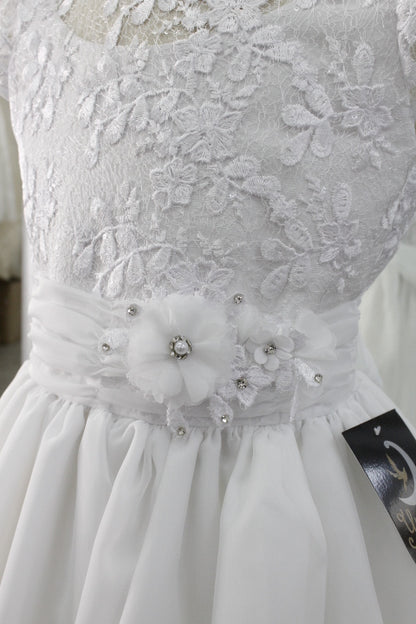 Vestido de comunión blanco talle bordado