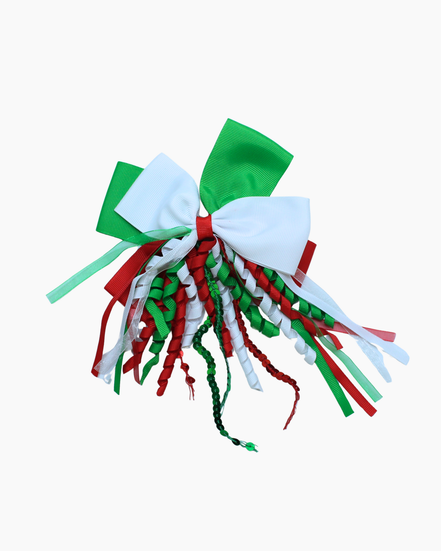 Moño cruzado doble con rizos