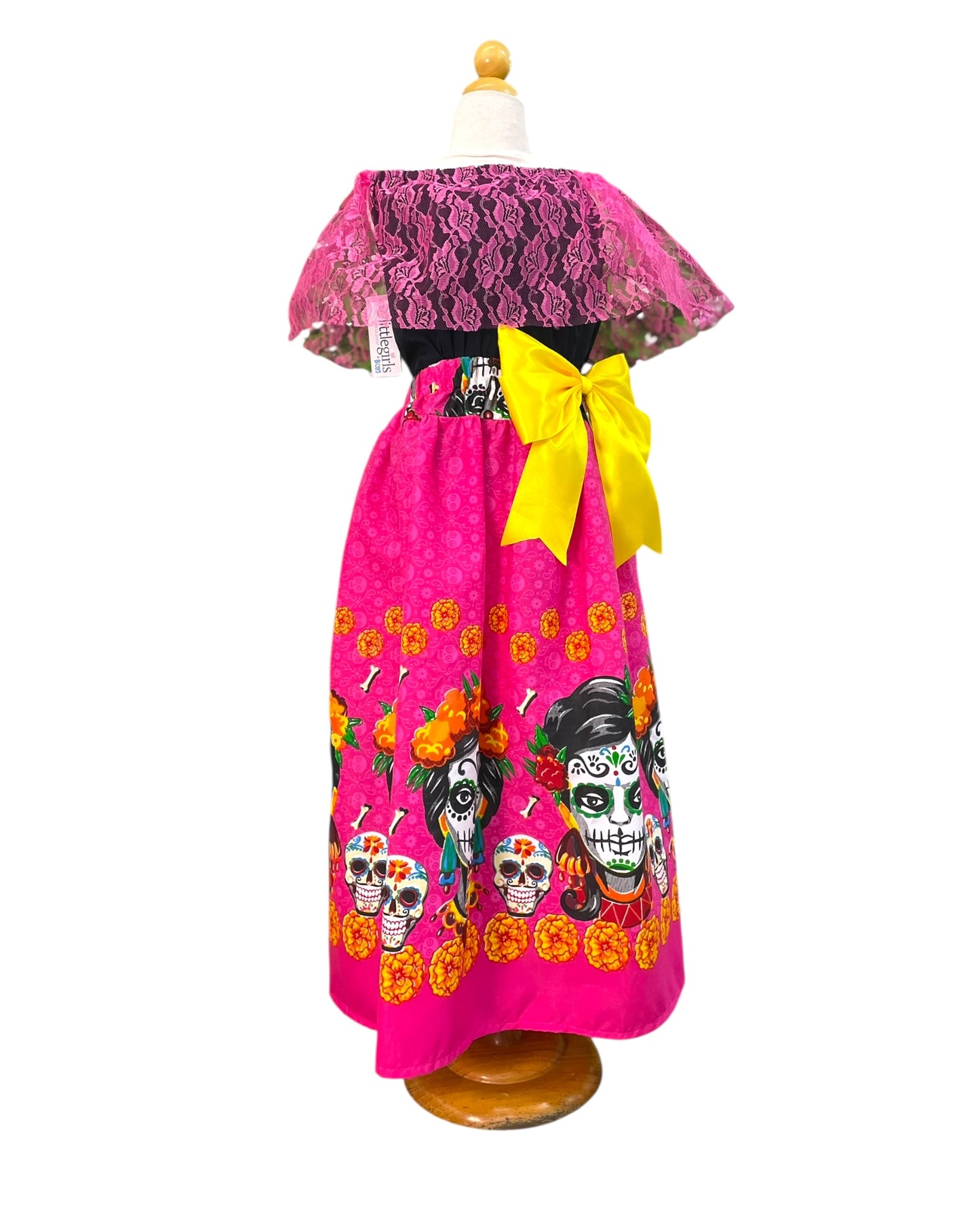 SET CATRINA BLUSA CAMPESINA Y FALDA MOTIVOS DIA DE MUERTOS