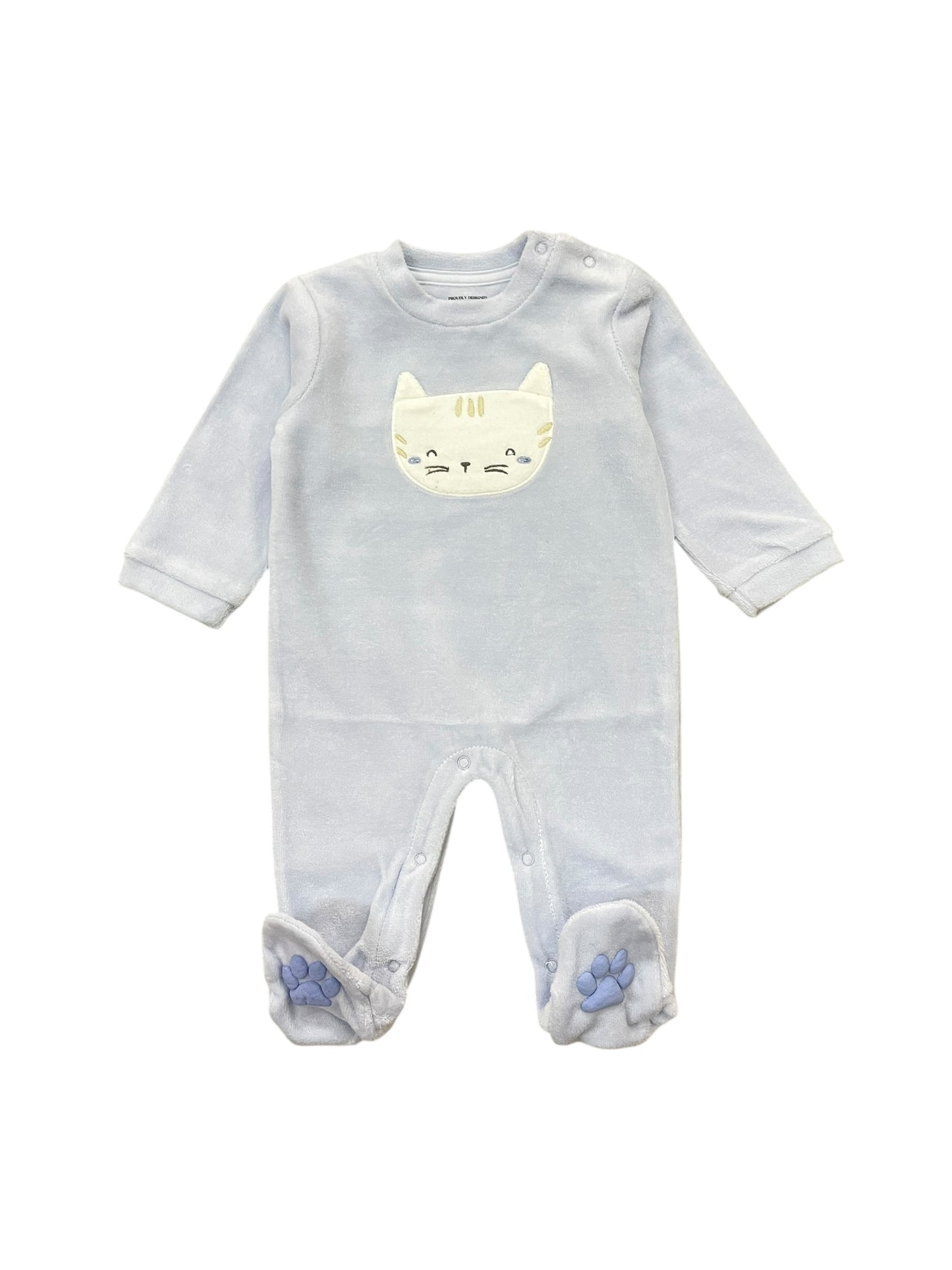 Pelele color malva cara gatito