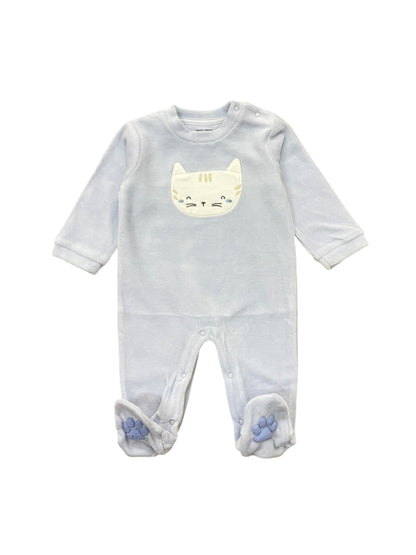 Pelele color malva cara gatito