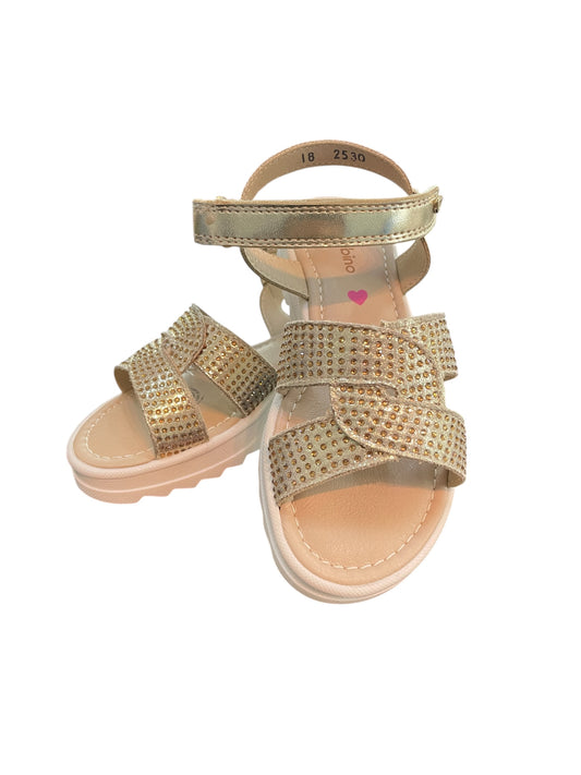 Huarache oro entrelazado con cristales