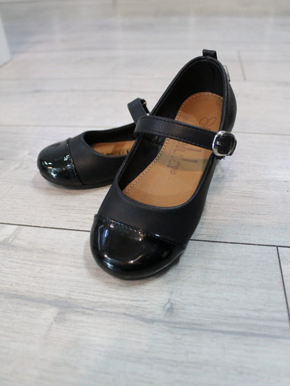 balerina color negro con punta de charol
