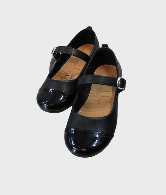 balerina color negro con punta de charol