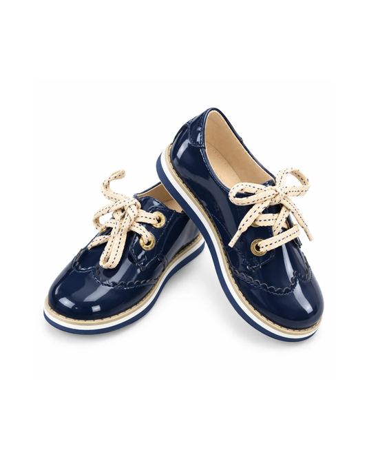 zapato mocasín color azul, para niña mayoral