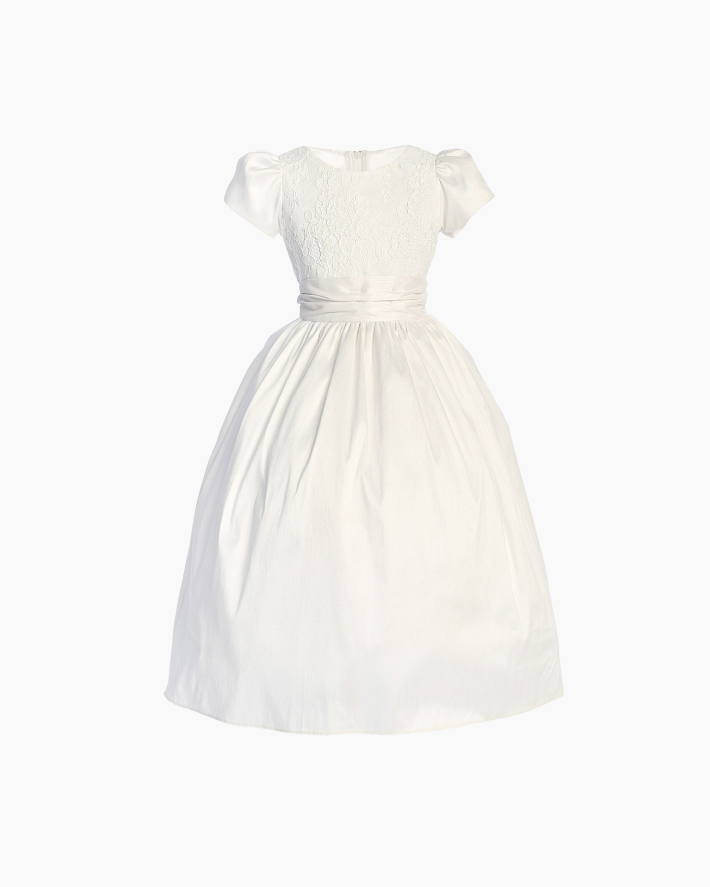 Vestido blanco de shantu encaje en cinto