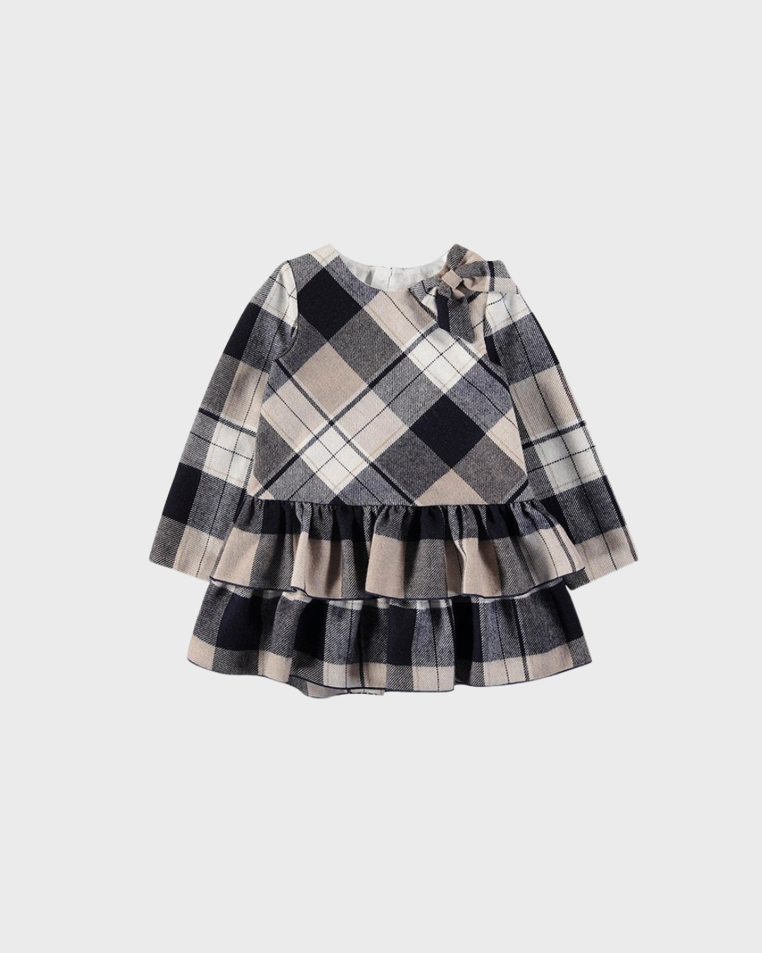 vestido maxi cuadro azul marino, mayoral