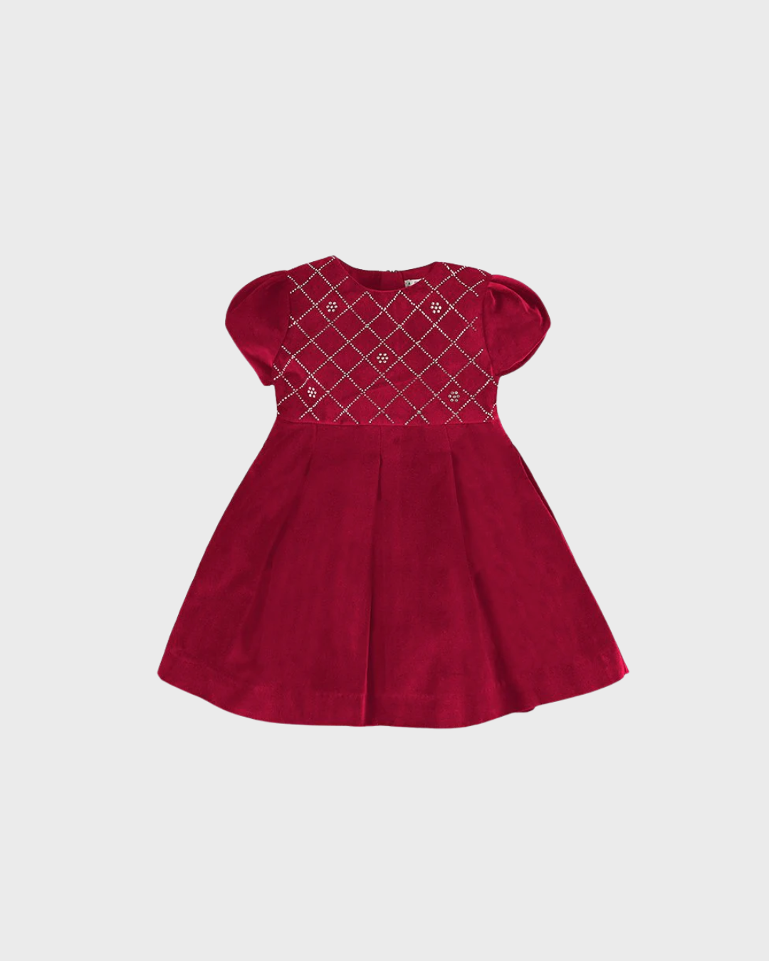 vestido de terciopelo rojo, mayoral