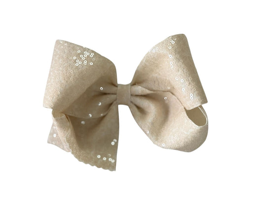 MOÑO BOUTIQUE BEIGE LENTEJUELAS