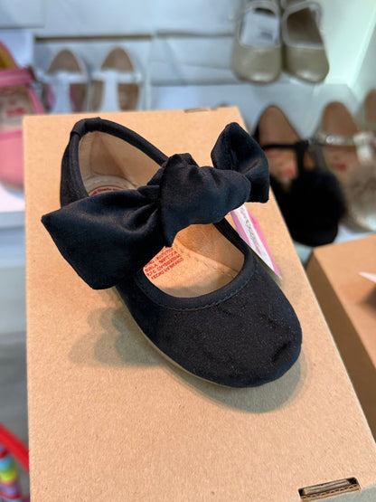 spañoleta terciopelo negro moño empeine cierre velcro