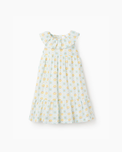 Vestido Floral con Volantes para Bebé Niña, Multicolor