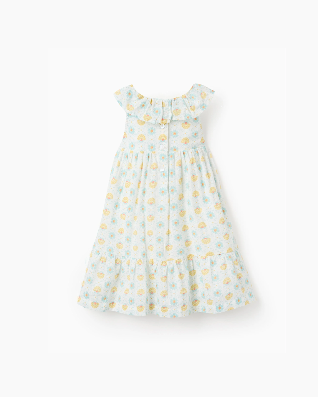 Vestido Floral con Volantes para Bebé Niña, Multicolor