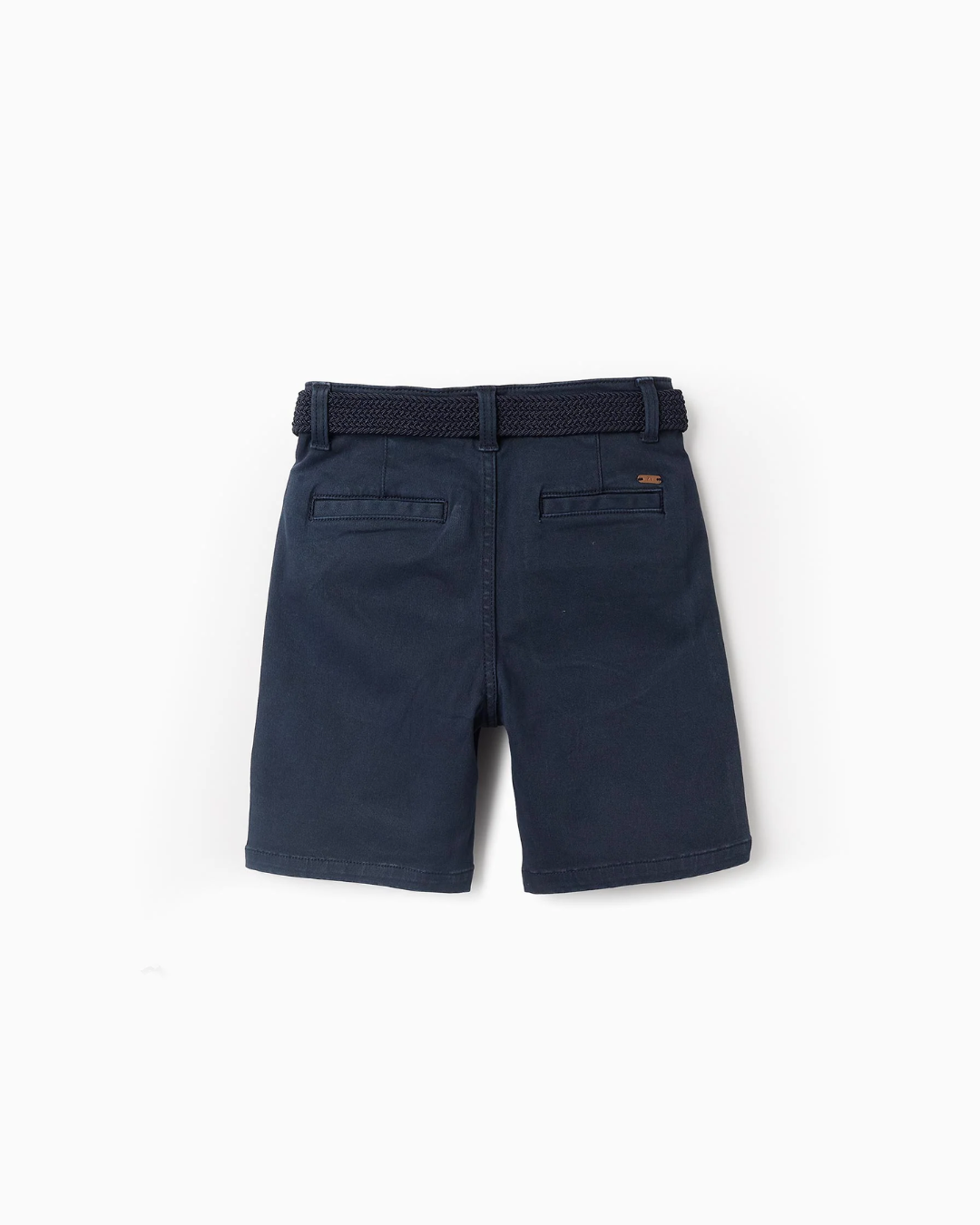 Bermuda Chino de Sarga con Cinturón para Niño 'Midi', Azul Oscuro