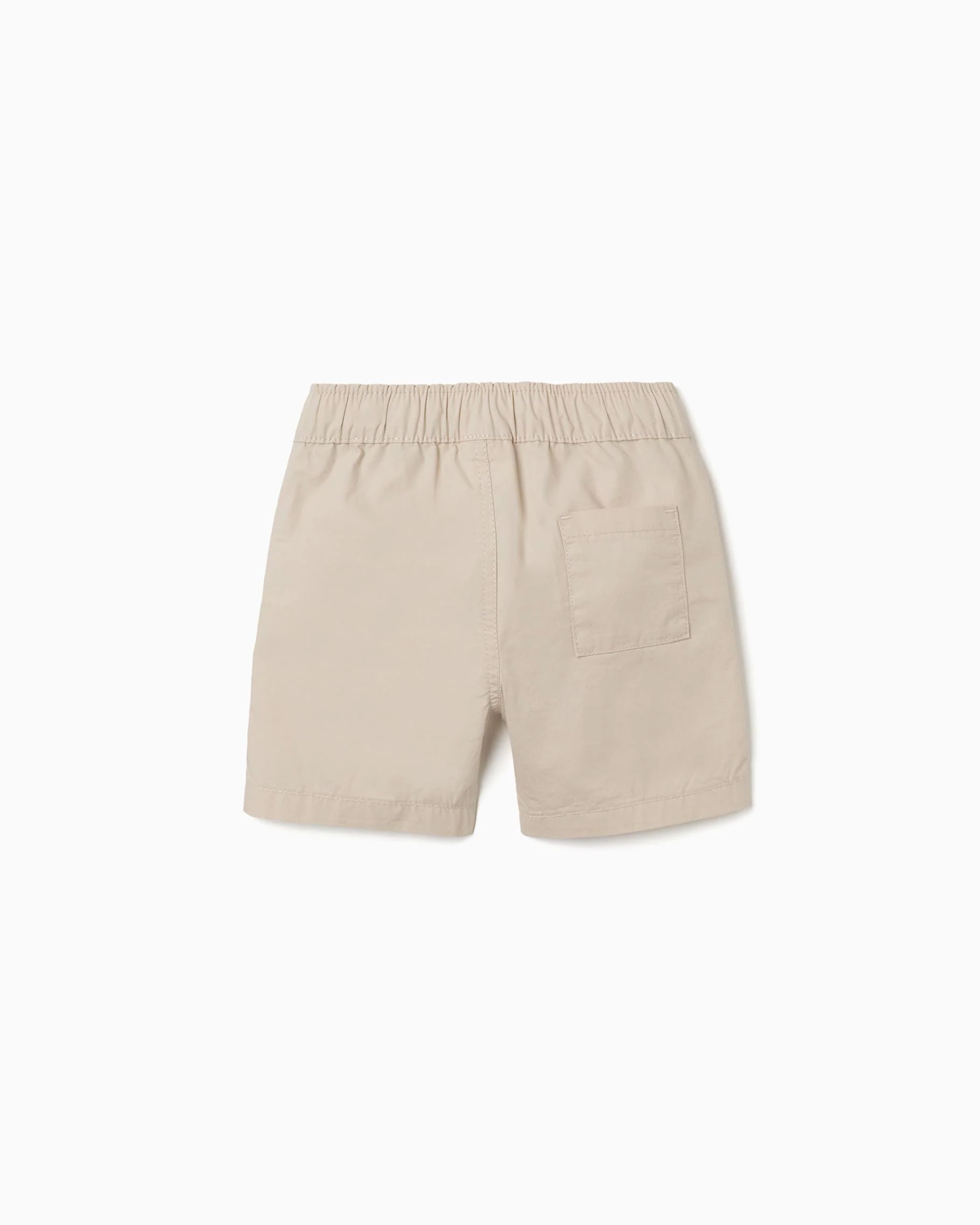 Bermudas chino midi en popelina para bebé niño, beige claro