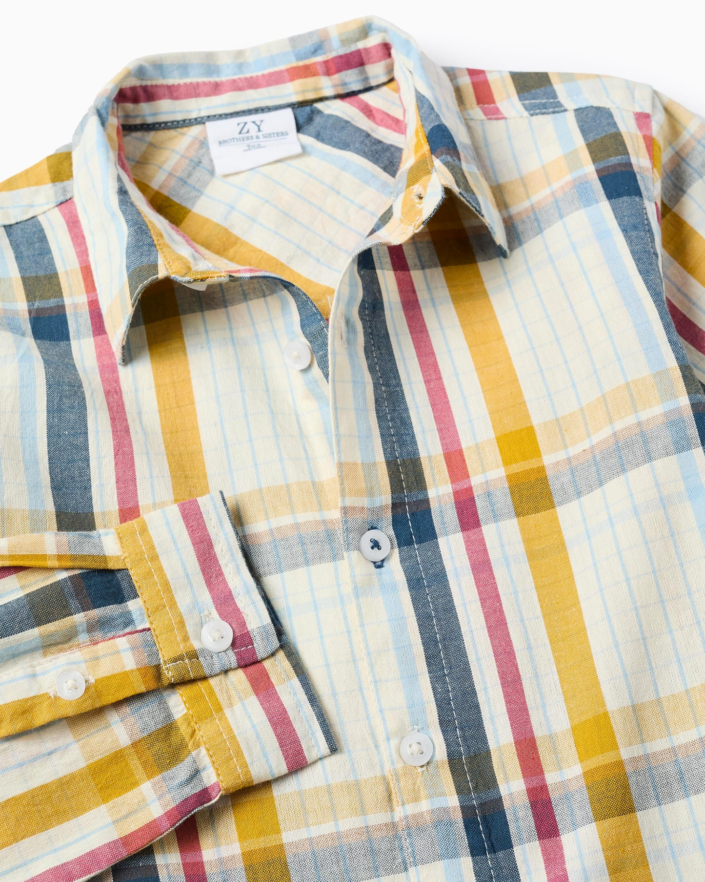 Camisa de Algodón a Cuadros  'B&S', Multicolor