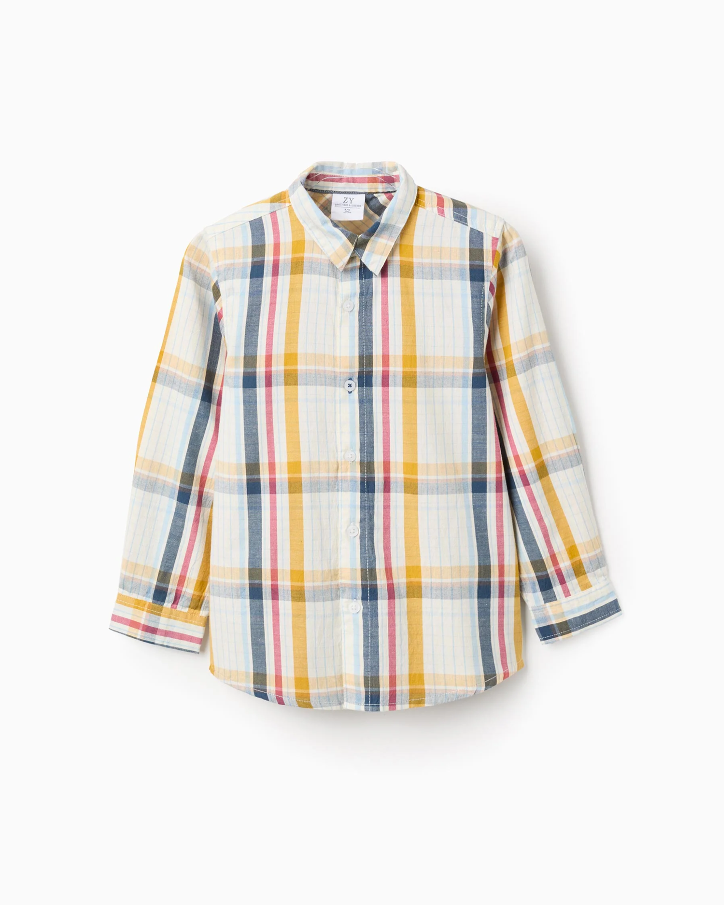 Camisa de Algodón a Cuadros  'B&S', Multicolor