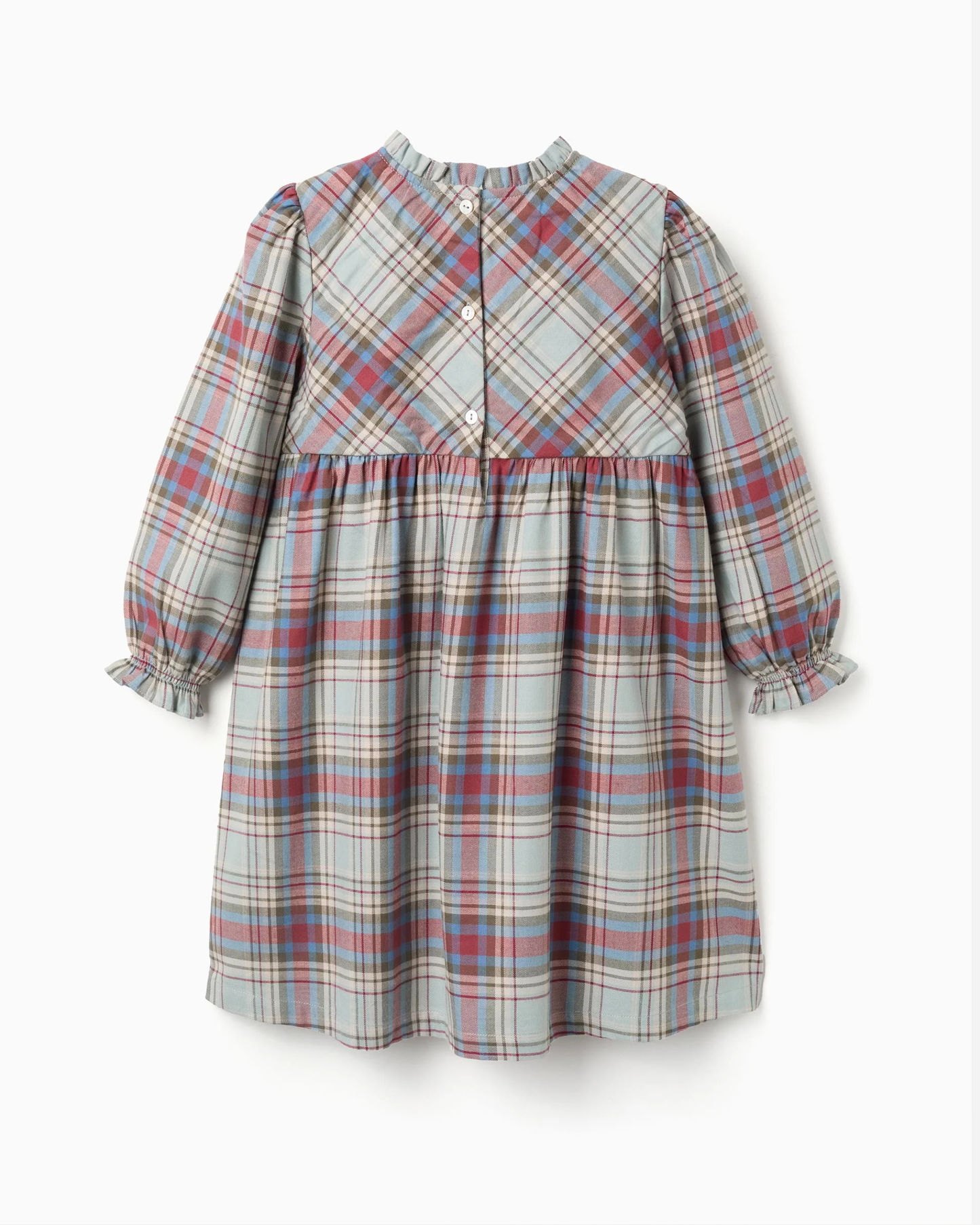 Vestido de Algodón con Cuadros 'B&S', Multicolor