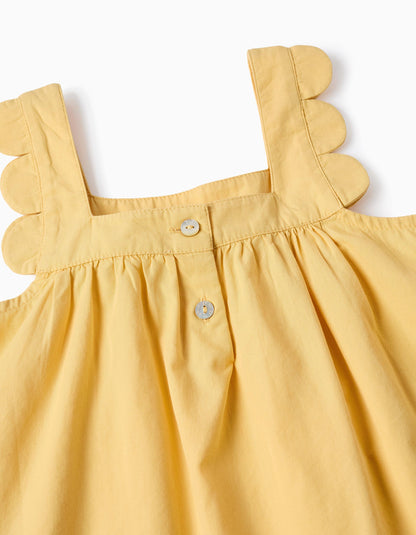 Conjunto blusa amarilla short flores