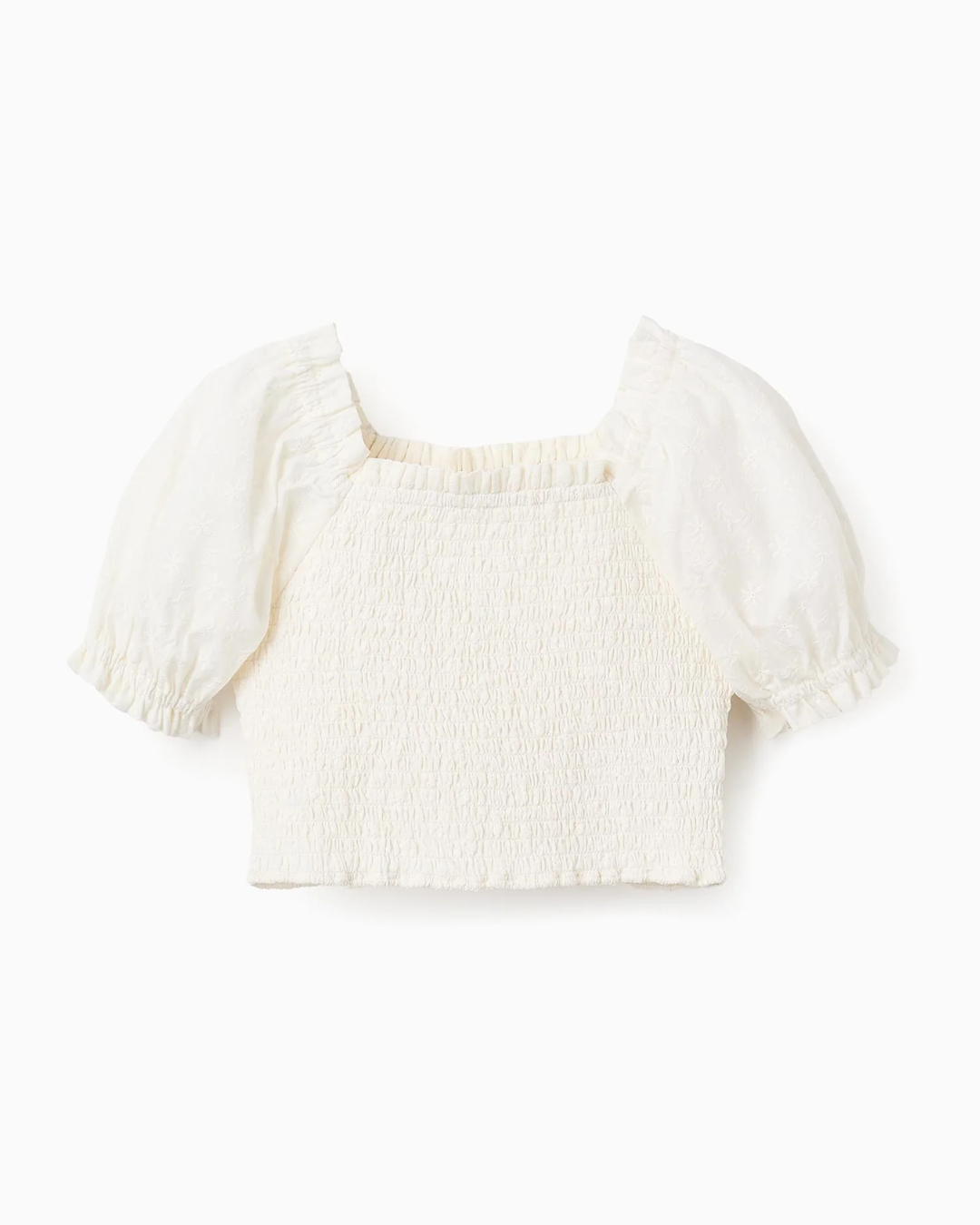 Conjunto Blusa Manga Volada, Pantalón de Popelín con Pliegue