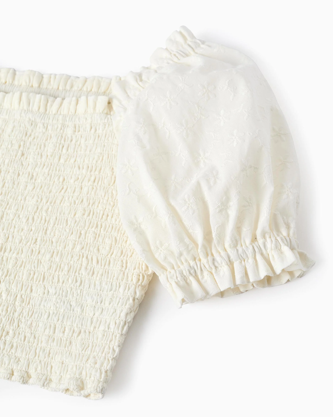 Conjunto Blusa Manga Volada, Pantalón de Popelín con Pliegue