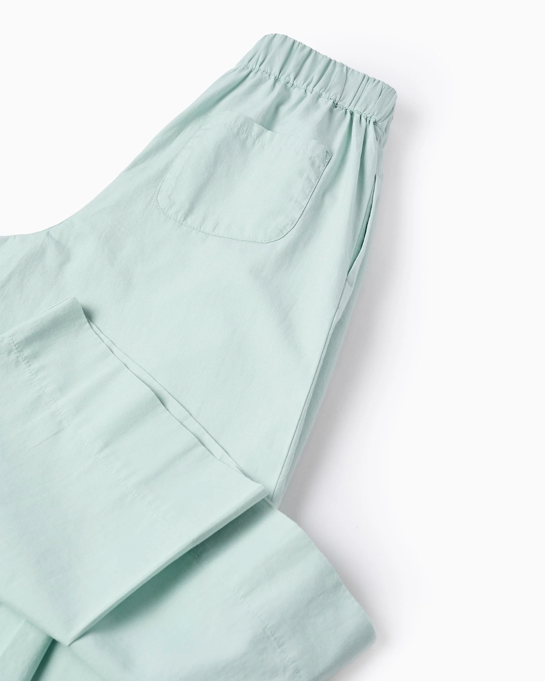 Conjunto Blusa Manga Volada, Pantalón de Popelín con Pliegue