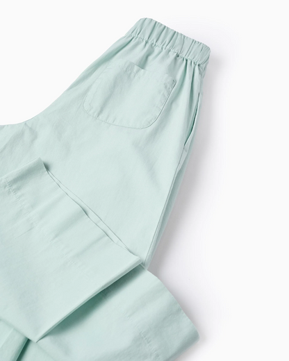 Conjunto Blusa Manga Volada, Pantalón de Popelín con Pliegue