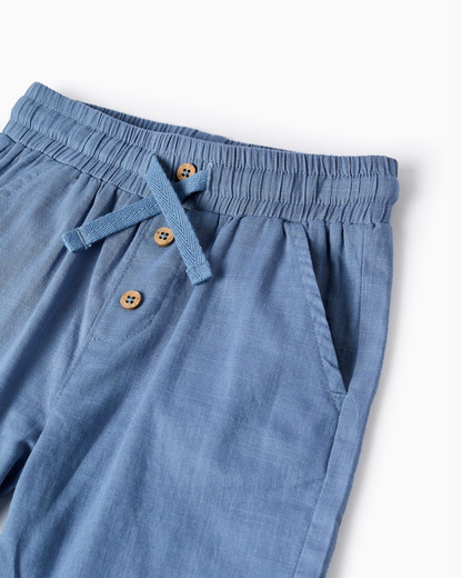 Camisa + Bermuda de Algodón para Bebé Niño, Azul