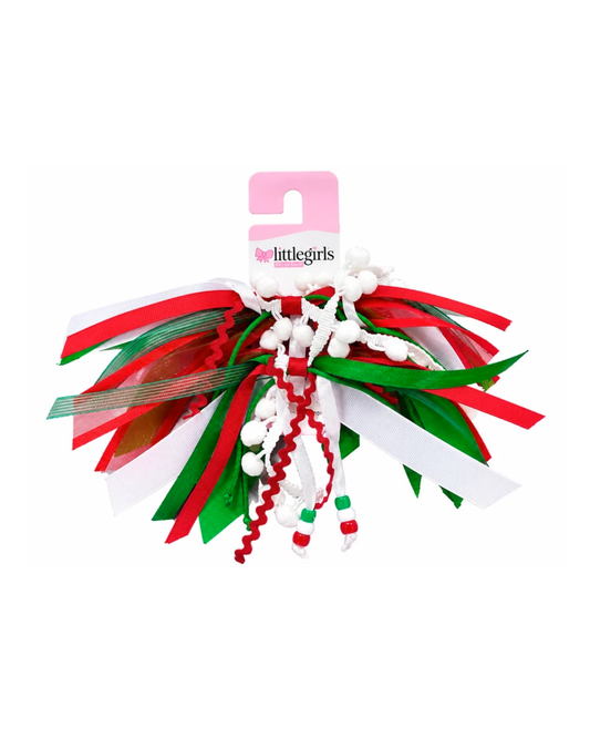 Moño Par Listones Largos con pompon