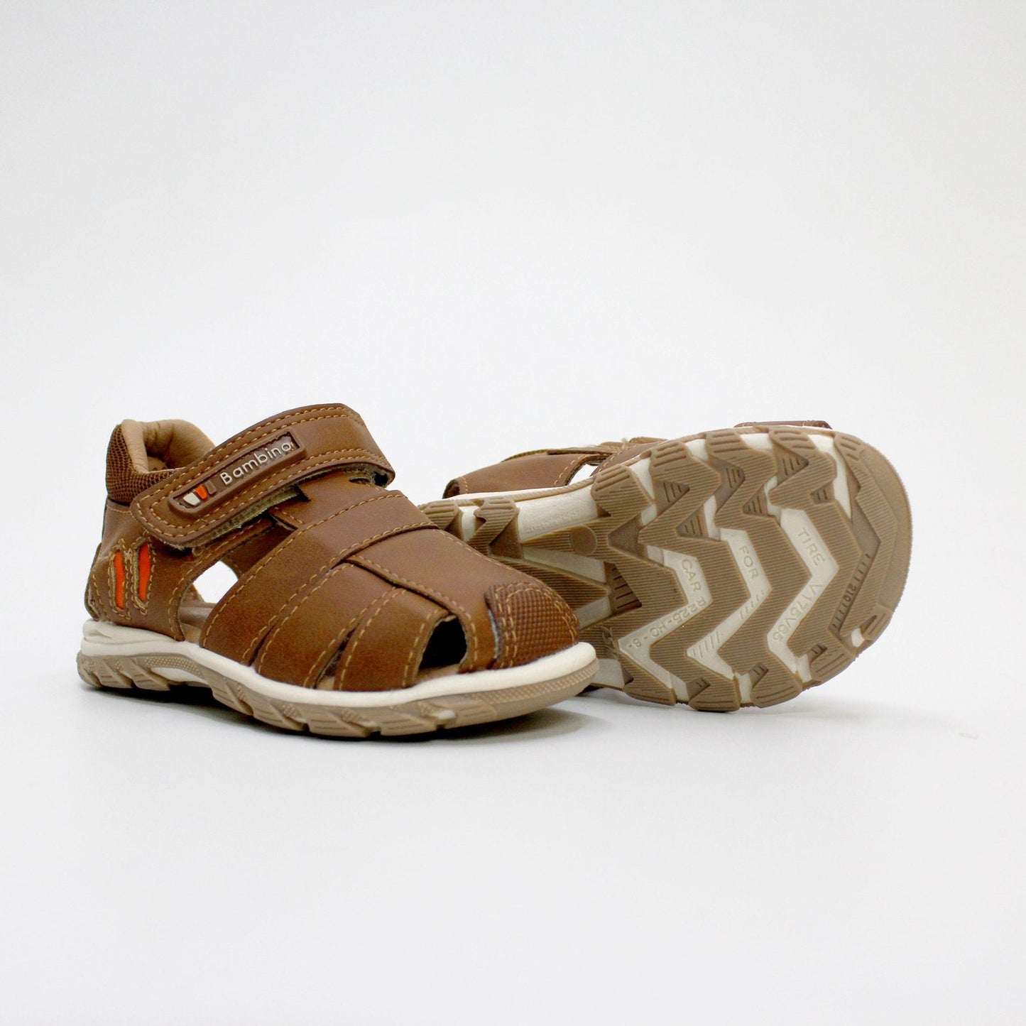 huarache color camel cierre velcro