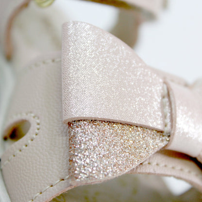 huarache nutty, moño glitter